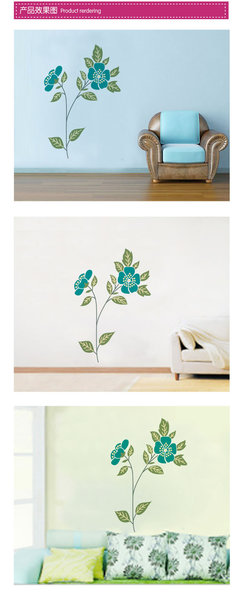JM8241卡通花卉墻貼 環(huán)保裝飾新選擇，廠家直銷品質(zhì)優(yōu)
